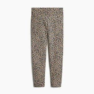 J Crew Stretch cropped everyday leggings M Medium Leopard Animal Print Pant